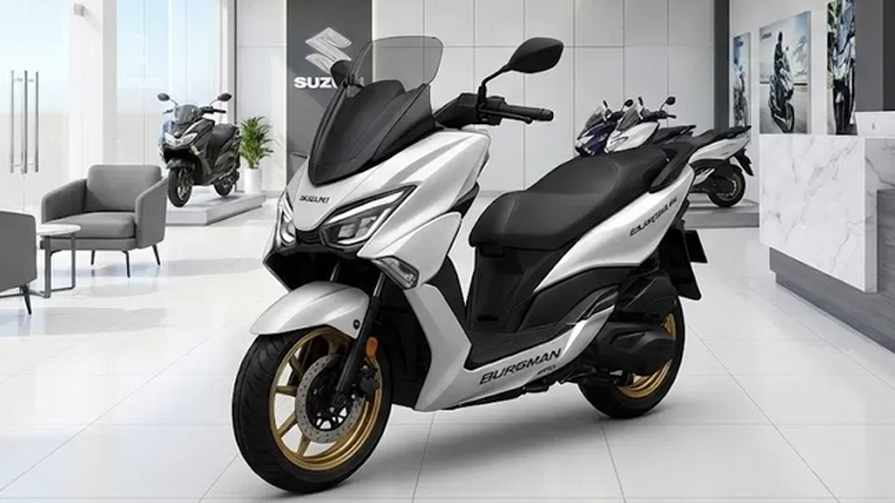 Suzuki Burgman 150 kembali jadi sorotan. Skuter premium 150 cc ini siap menantang Yamaha NMAX dan Honda PCX dengan desain dan fitur modern.