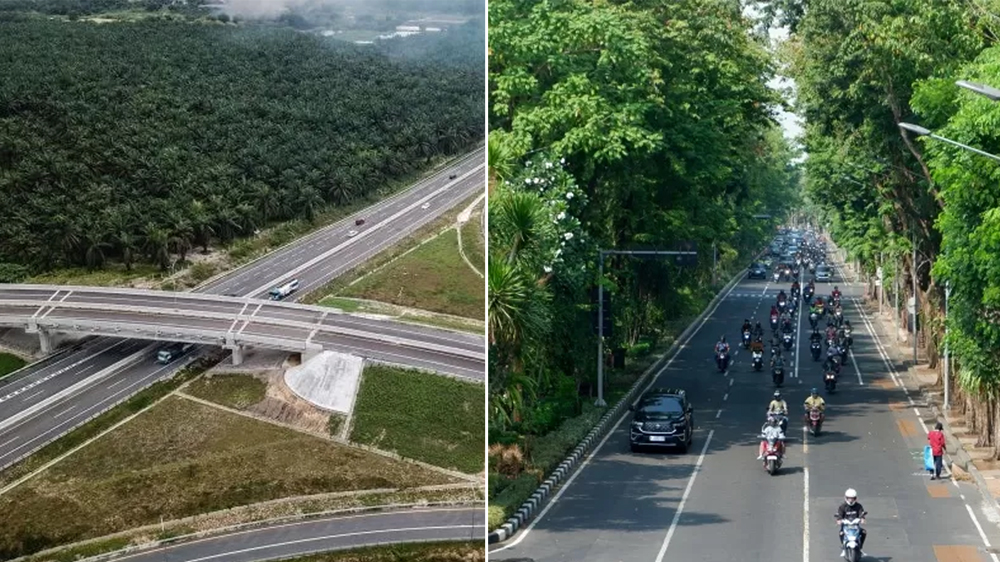 Perbedaan jalan raya dan jalan tol.