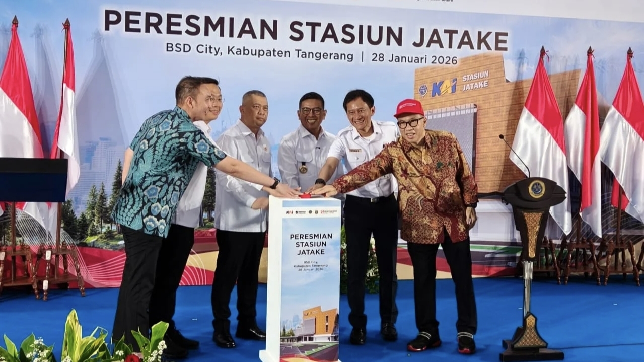 Menhub resmikan Stasiun Jatake di Tangerang.