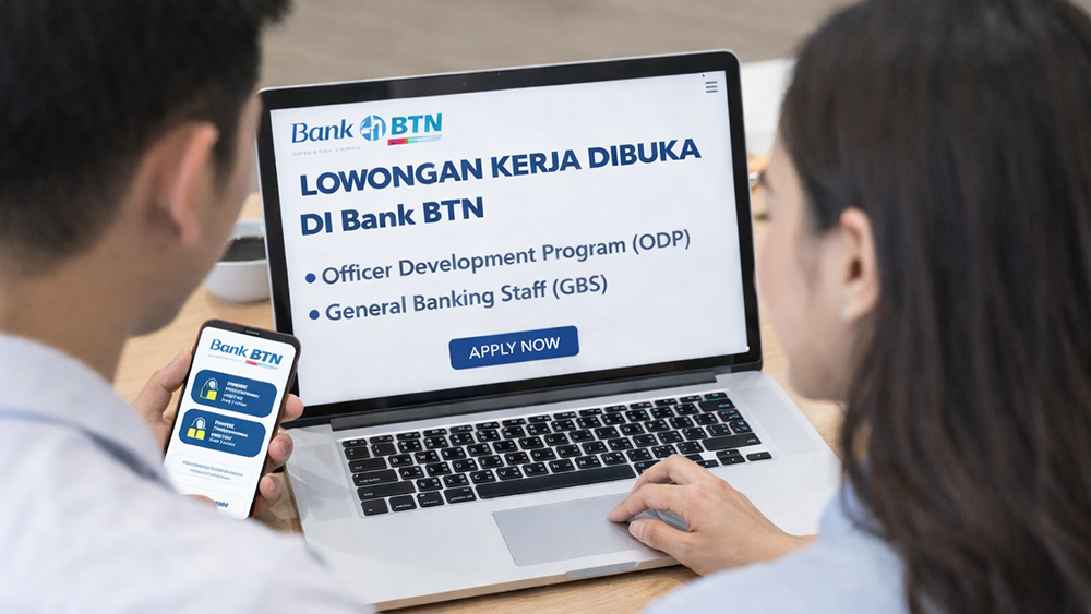ILUSTRASI AI: Bank BTN buka lowongan kerja untuk posisi ODP dan GBS.