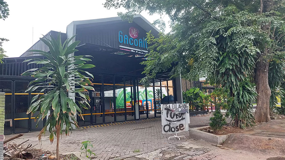 MASIH TUTUP: Mie Gacoan Probolinggo yang masih tutup karena perizinannya belum tuntas.