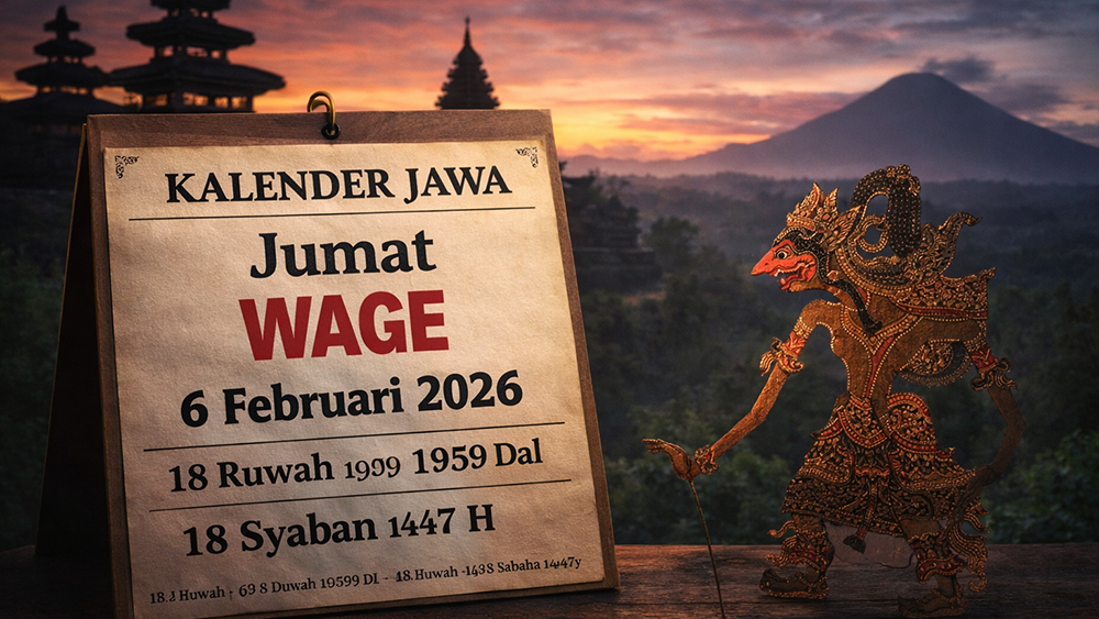 Malam Jumat 6 Februari 2026 adalah Jumat Wage. Simak penjelasan kalender Jawa, weton, neptu, hingga ramalan lengkapnya di sini.