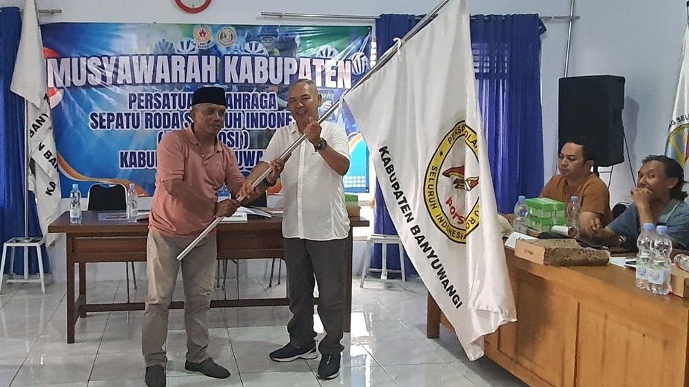 AKLAMASI: Abdul Rasid terpilih sebagai ketua Porserosi Banyuwangi periode 2026-2030.