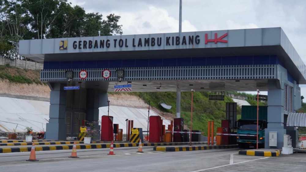 Gerbang Tol Lambu Kibang. Akses Lampung&ndash;Sumsel via Tol Terpeka JTTS ditutup sementara 9&ndash;11 Februari untuk pemeliharaan dan agenda pertahanan negara.