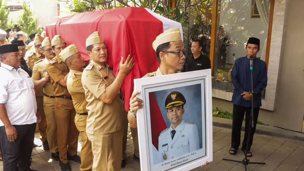 Prosesi pemakaman Wakil Bupati Klaten Benny Indra Ardhianto, Minggu (8/22026).