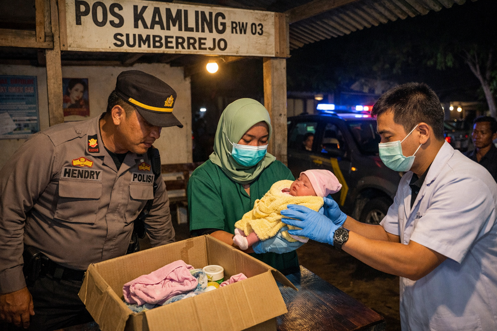 Ilustrasi temua bayi perempuan di Pos Kamling Sumberrejo Banyuwangi.
