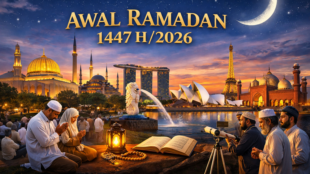 Mayoritas negara tetapkan 1 Ramadan 1447 H jatuh 19 Februari 2026. Ini prediksi awal puasa di Oman, Turki, Singapura, Australia.