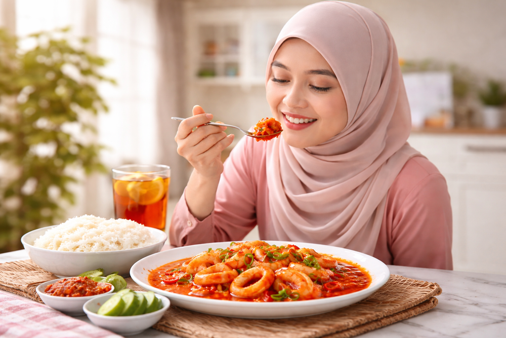 Resep cumi saus Padang anti alot, cocok untuk menu buka puasa dan munggahan Ramadan. Lengkap bahan, cara masak, dan nilai gizi.