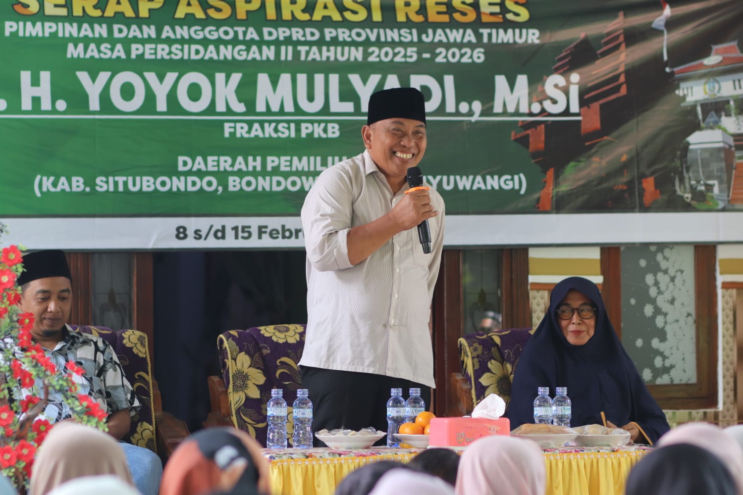 Anggota DPRD Provinsi Jawa Timur  Ir H Yoyok Mulyadi saat menjalani masa reses persidangan II serentak pada 8-15 Februari 2026.