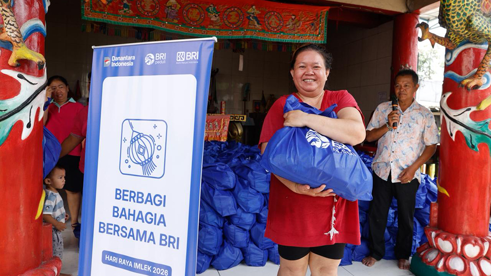 BRI Peduli bagikan 1.000 paket sembako di Tangerang sambut Imlek 2026. Program sosial perkuat toleransi, kesejahteraan, dan ketahanan pangan.