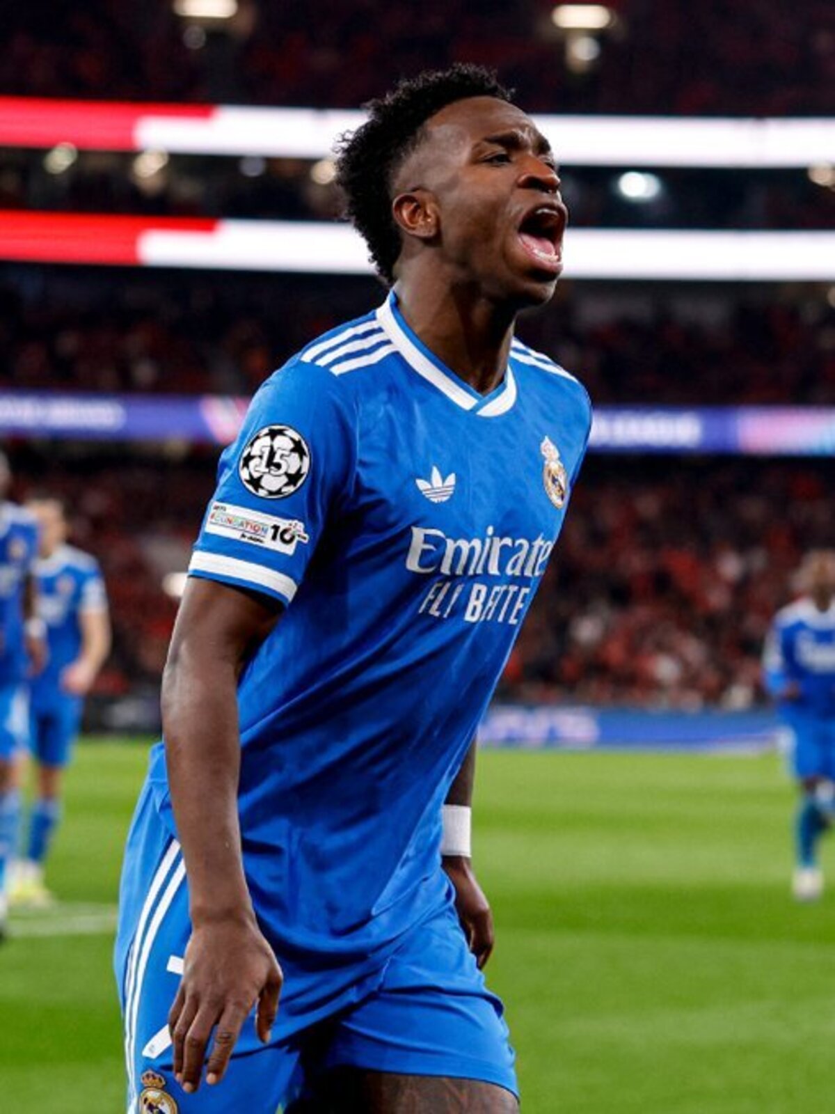 KORBAN RASISME: Vinicius jadi korban pelecehan rasis saat melawan Benfica