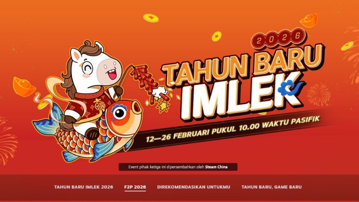 Steam gelar diskon Lunar New Year 12&ndash;26 Februari 2026.