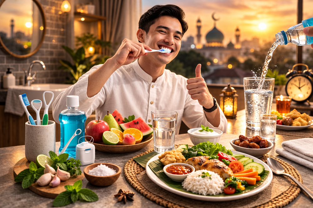 Simak 15 cara mengatasi bau mulut saat puasa agar napas tetap segar. Tips lengkap dari sahur hingga berbuka, mudah dan ampuh.