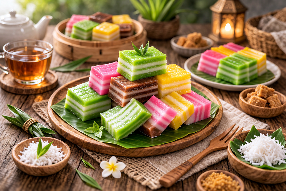 Resep kue lapis tanpa santan cocok untuk camilan usai buka puasa dan tadarus Ramadan. Teksturnya lembut kenyal, cara membuat mudah di rumah.