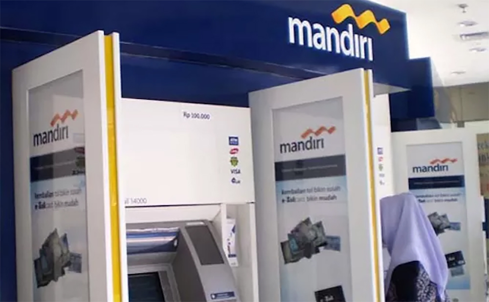 Ilustrasi Gerai ATM Bank Mandiri.