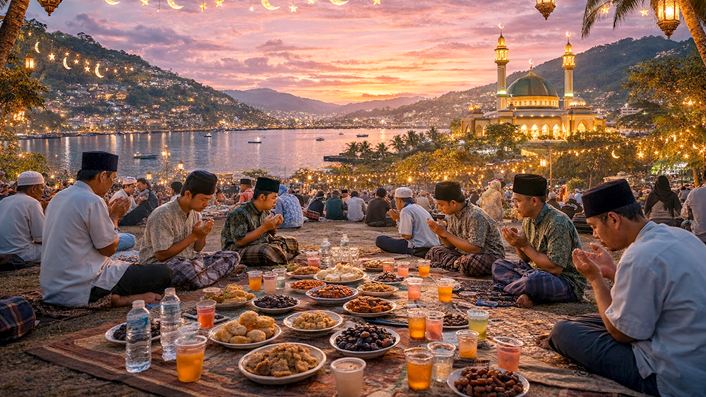 Ilustrasi buka puasa bersama.