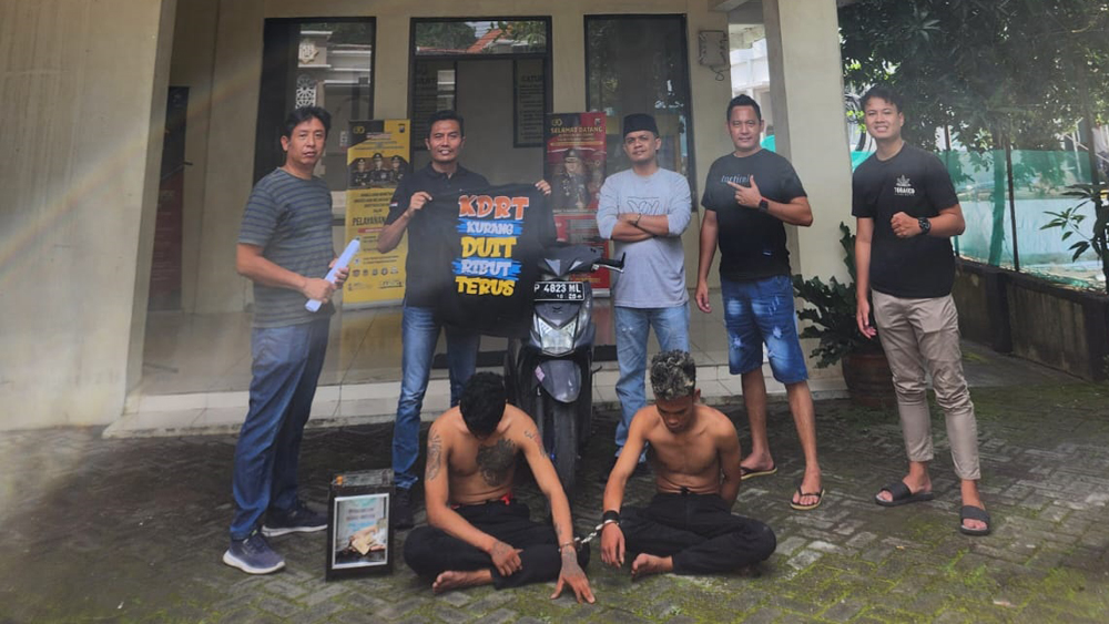 Unit Reskrim Polsek Rogojampi mengamankan dua pelaku curat yang beraksi di sembilan TKP, Sabtu (21/2).