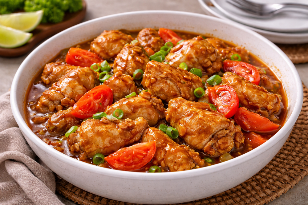 Resep ayam masak kuah kecap praktis untuk sahur Ramadan. Mudah dibuat, gurih manis, dan jadi favorit anak-anak di rumah.