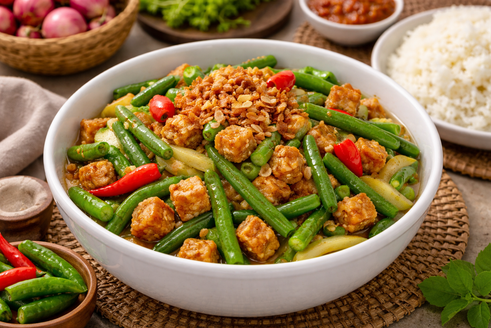 Resep tumis kacang panjang tempe untuk buka puasa Ramadan. Praktis, sehat, dan enak. Simak bahan serta cara membuatnya di sini.