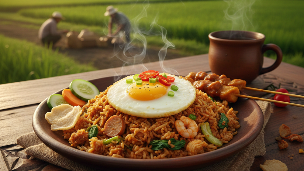 Resep nasi goreng kampung dari sisa nasi buka puasa, praktis dan hemat, cocok untuk sajian tadarus Alquran di masjid atau mushola.