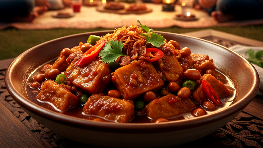 Resep sambal goreng tempe kacang tanah tahan lama, praktis untuk menu buka puasa dan sahur, lezat, ekonomis, dan mudah dibuat.