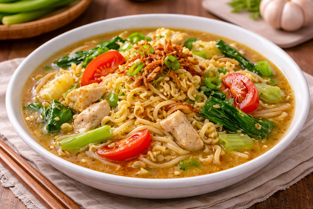 Resep mie tek-tek kuah ala kaki lima cocok menu sahur Ramadan: praktis, gurih, dan mengenyangkan. Simak bahan, cara masak, dan tipsnya di sini.