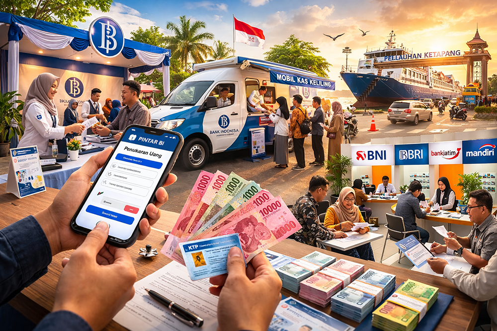 Jadwal penukaran uang baru SERAMBI 2026 Banyuwangi di Ketapang dan bank 5&ndash;12 Maret. Simak cara daftar, syarat, dan paket penukaran lengkap.