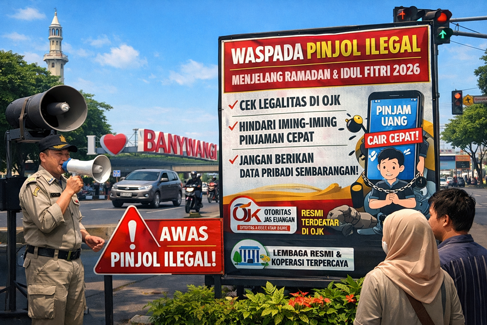 Pemkab Banyuwangi ingatkan warga waspada pinjol ilegal jelang Ramadan dan Idul Fitri 2026, cek legalitas di OJK.