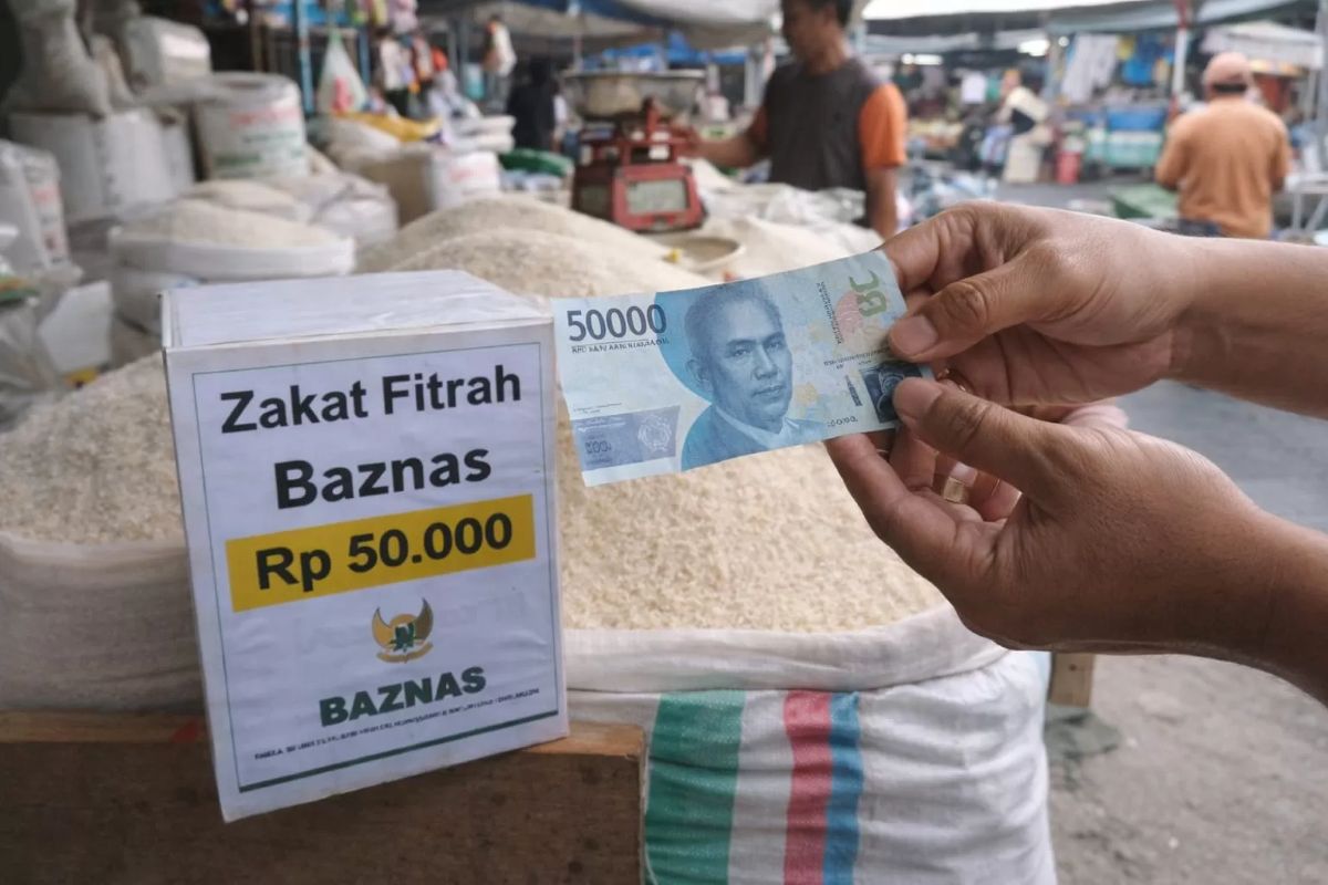 Ilustrasi zakat fitrah.