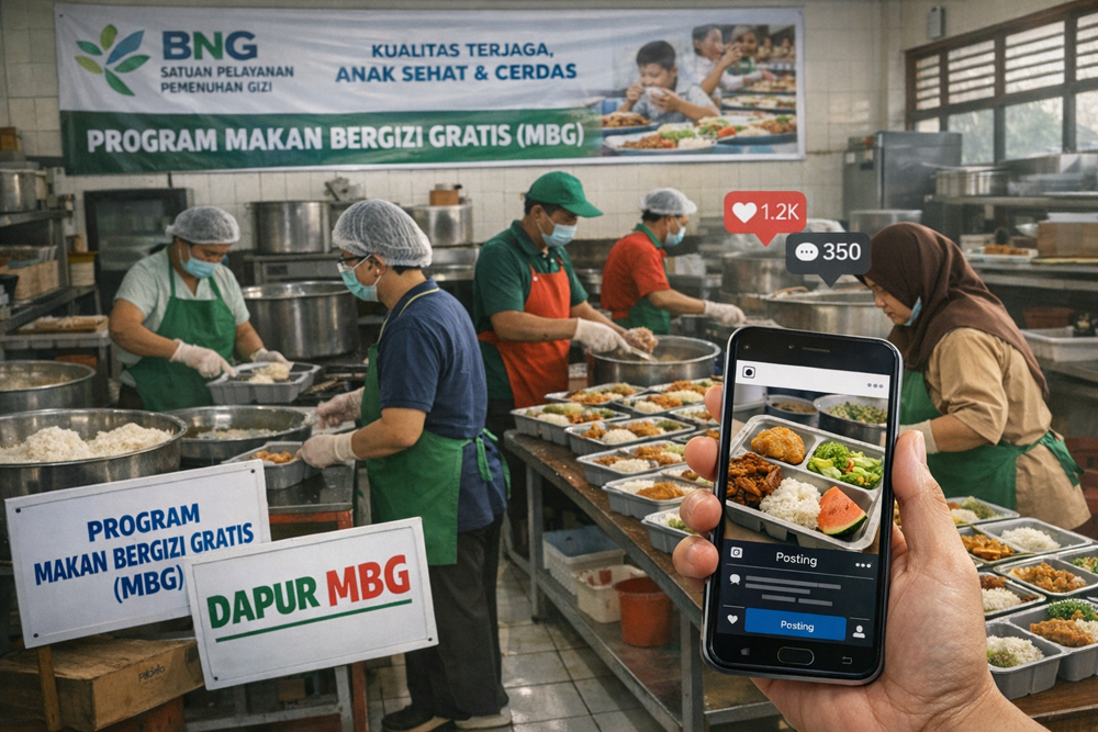 Kepala BGN bantah isu larangan unggah menu MBG di medsos dan ancaman UU ITE. Dadan sebut unggahan publik bantu pengawasan.