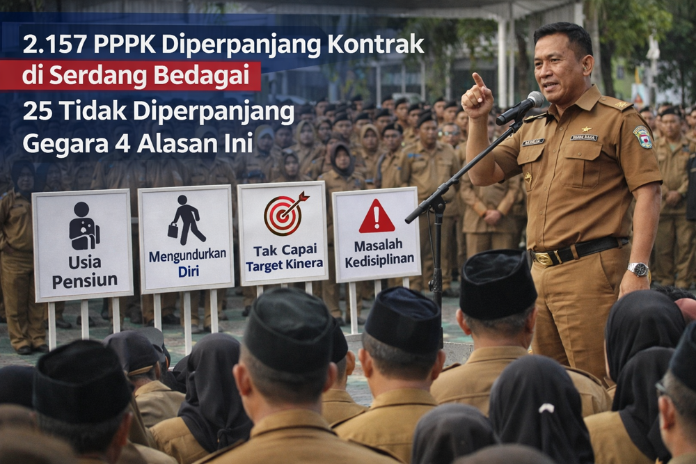 2.157 PPPK Serdang Bedagai diperpanjang 2 tahun, 25 tak lolos. Bupati Darma Wijaya tegaskan tanpa pungli dan soal disiplin.