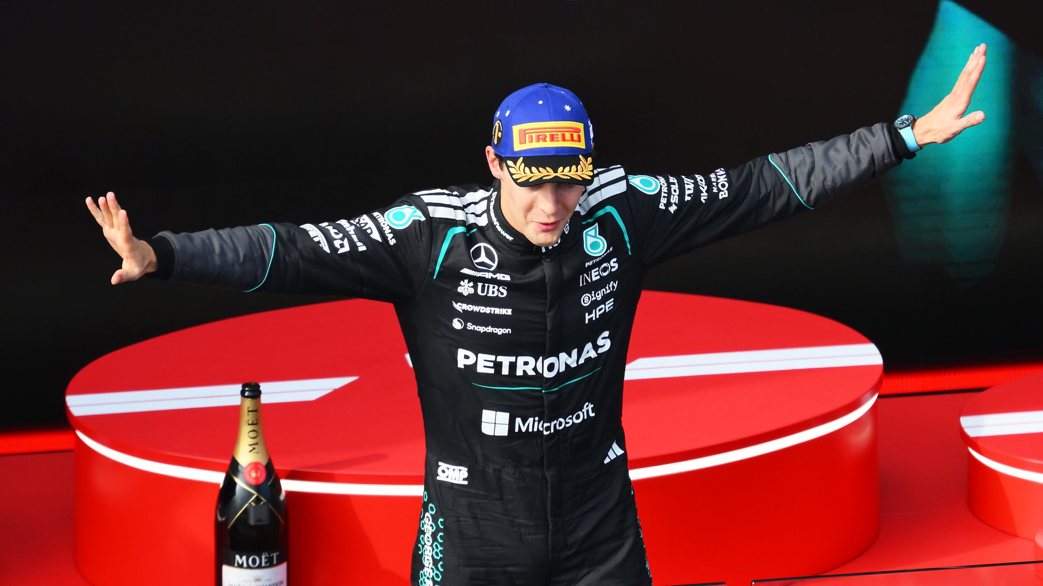George Russell menang di balapan pembuka F1 GP Australia, Minggu (8/3/2026).