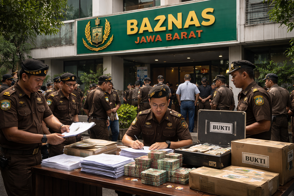 Kasus dugaan korupsi Baznas Jabar kembali bergulir. Pelapor Tri Yanto diperiksa Kejati Jabar terkait dana zakat Rp9,8 miliar dan hibah Covid-19 Rp11 miliar.