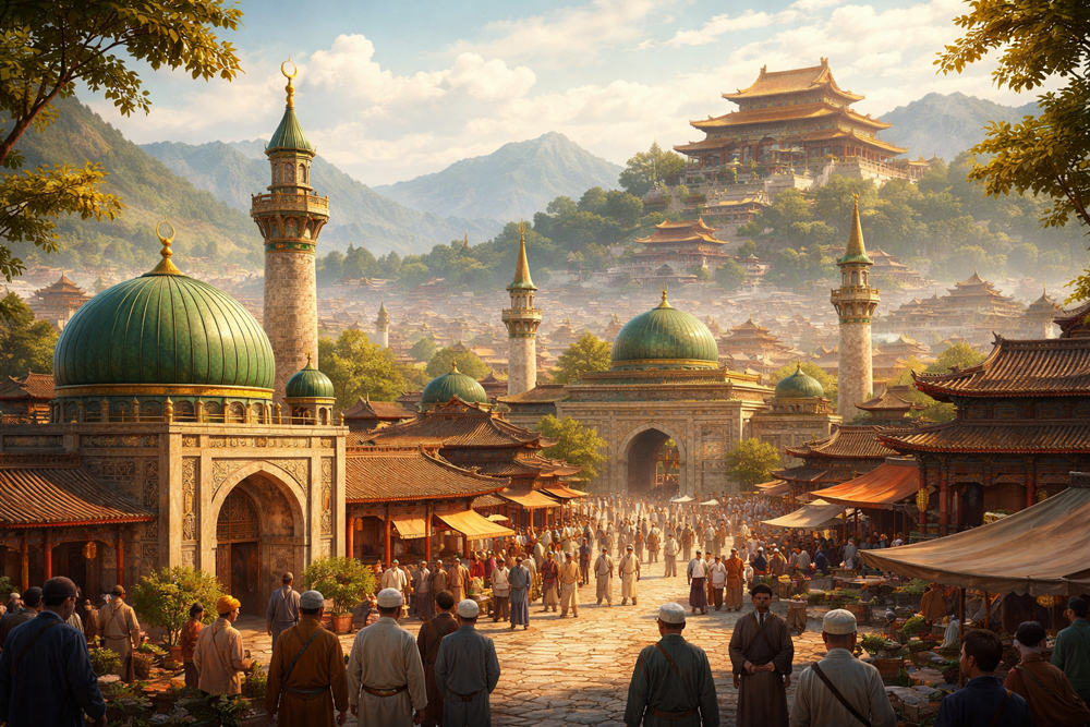 Sejarah mencatat Islam berkembang pesat di China pada masa Dinasti Ming di bawah Zhu Yuanzhang. Banyak warga lokal tertarik memeluk Islam.