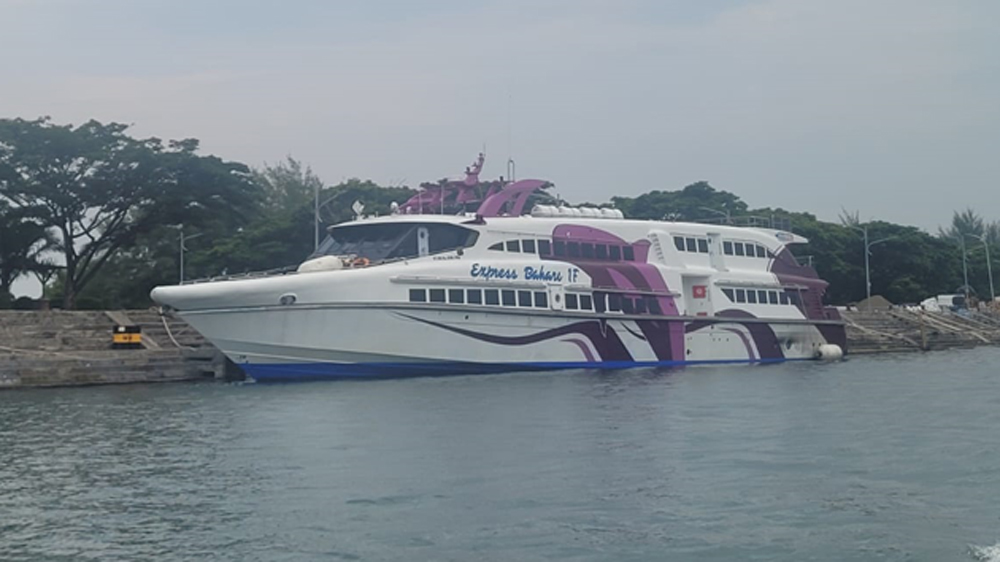 PINDAH KE JANGKAR: Kapal cepat tidak beroperasi lagi di Marina Boom-Denpasar. SudahRute dipindah ke Pelabuhan Jangkar.