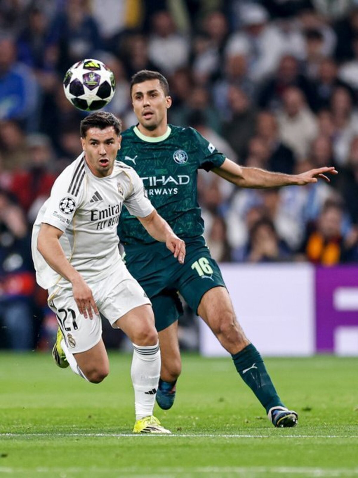 MENANG TELAK: Real Madrid sukses amankan kemenangan 3-0 atas Manchester City di Liga Champions