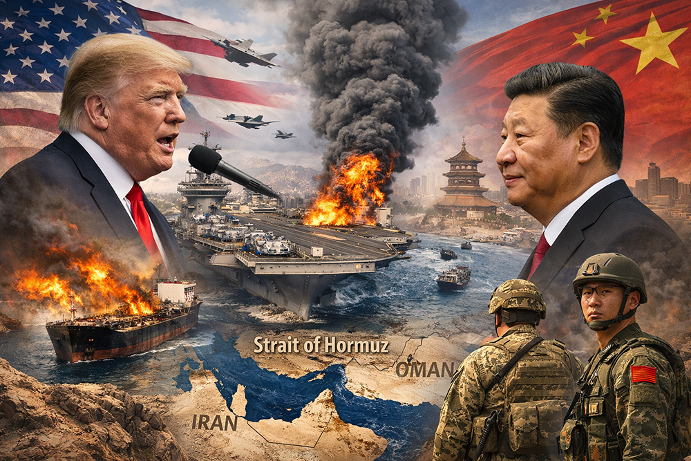China tak bantu AS buka Selat Hormuz. Perang Iran paksa Trump tunda kunjungan ke Beijing, picu kekhawatiran geopolitik global.