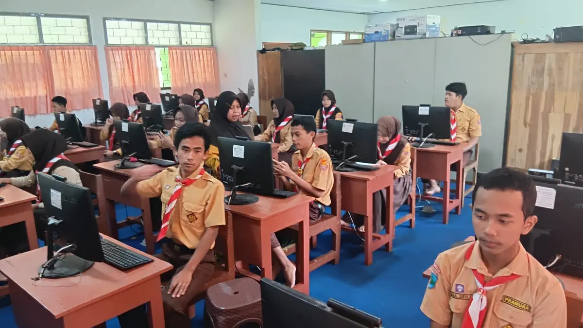 PERSIAPAN : Ilsutrasi ujian TKA yang dilaksanakan beberapa waktu lalu