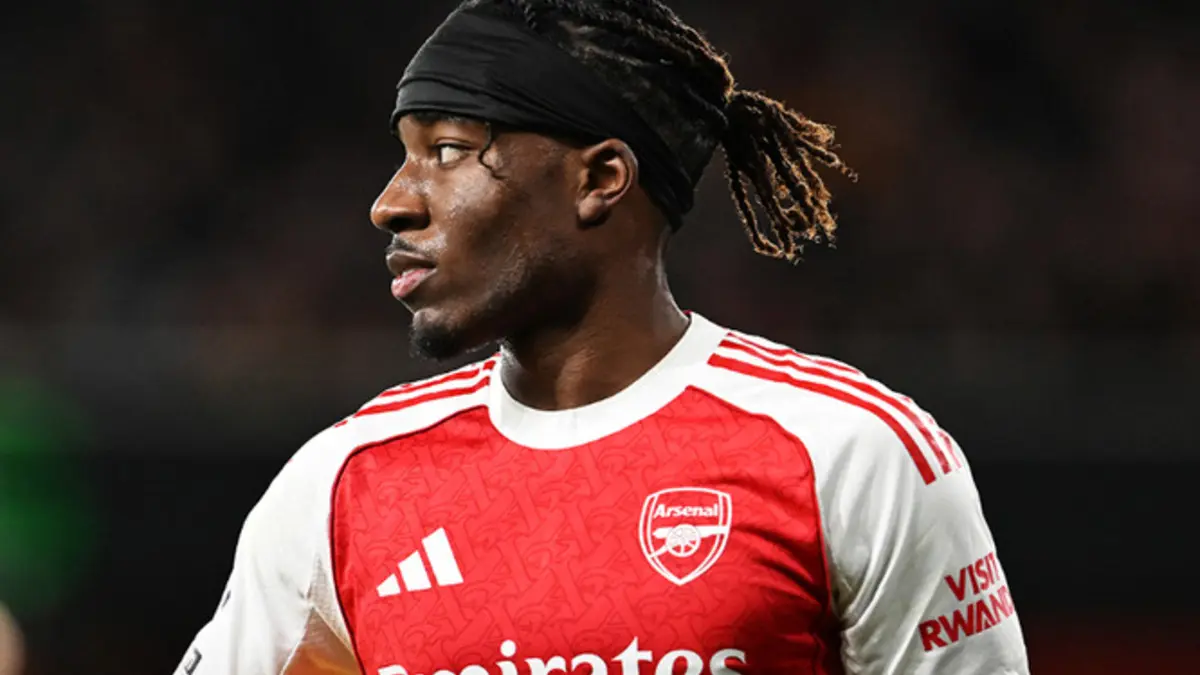 CEDERA: Noni Madueke alami cedera saat timnas Inggris uji coba hadapi Uruguay (Arsenal)