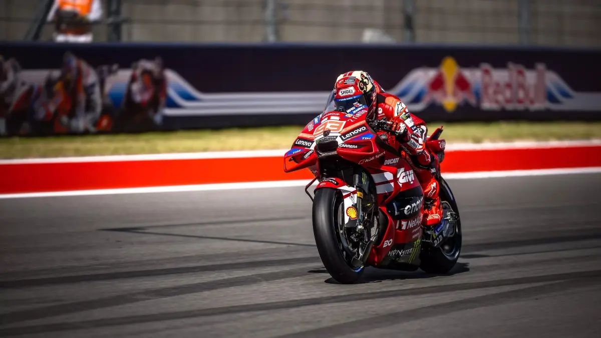 Marc Marquez mengalami kecelakaan hebat di MotoGP Austin. (Ducati)