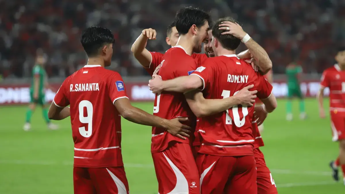 Timnas Indonesia saat melawan Saint Kitts and Nevis dalam di FIFA Series 2026, Stadion Utama Gelora Bung Karno, Jumat (27/3/2026). (Dery Ridwansah/JawaPos.com)