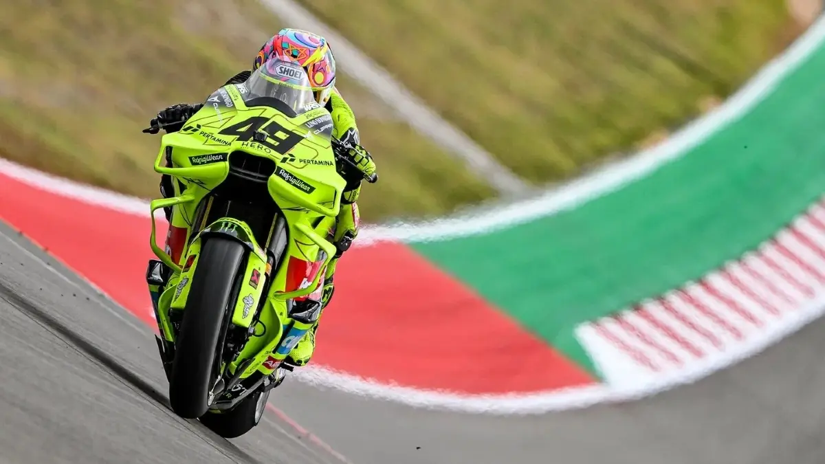 Fabio Di Giannantonio mencetak rekor lap dan meraih pole MotoGP Amerika. (MotoGP)