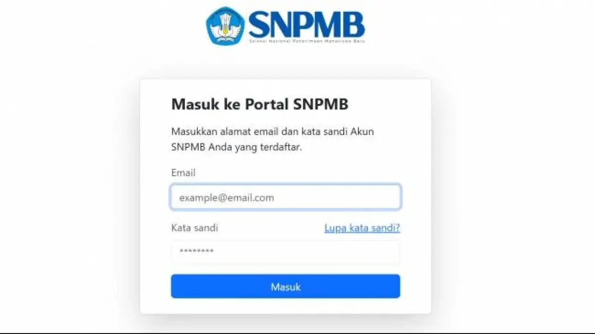 Portal pendaftaran SNBP 2026. (portal.snpmb.id)