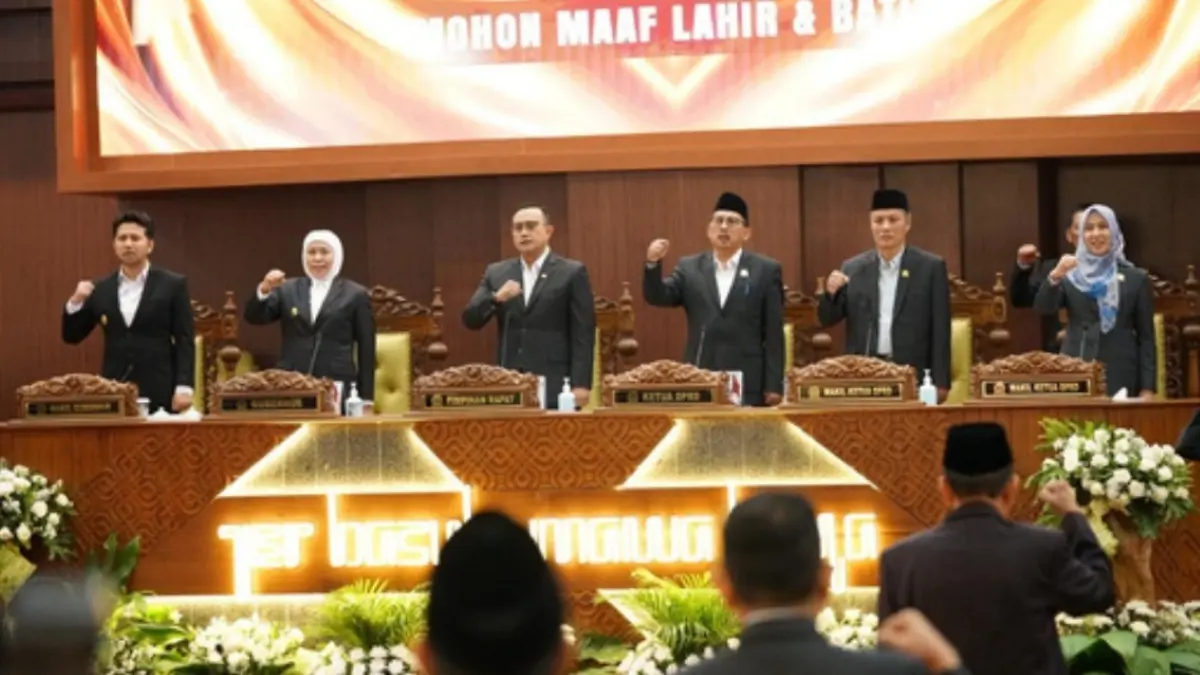 Rapat Paripurna DPRD Jawa Timur membahas LKPJ 2025. (DPRD Jatim)