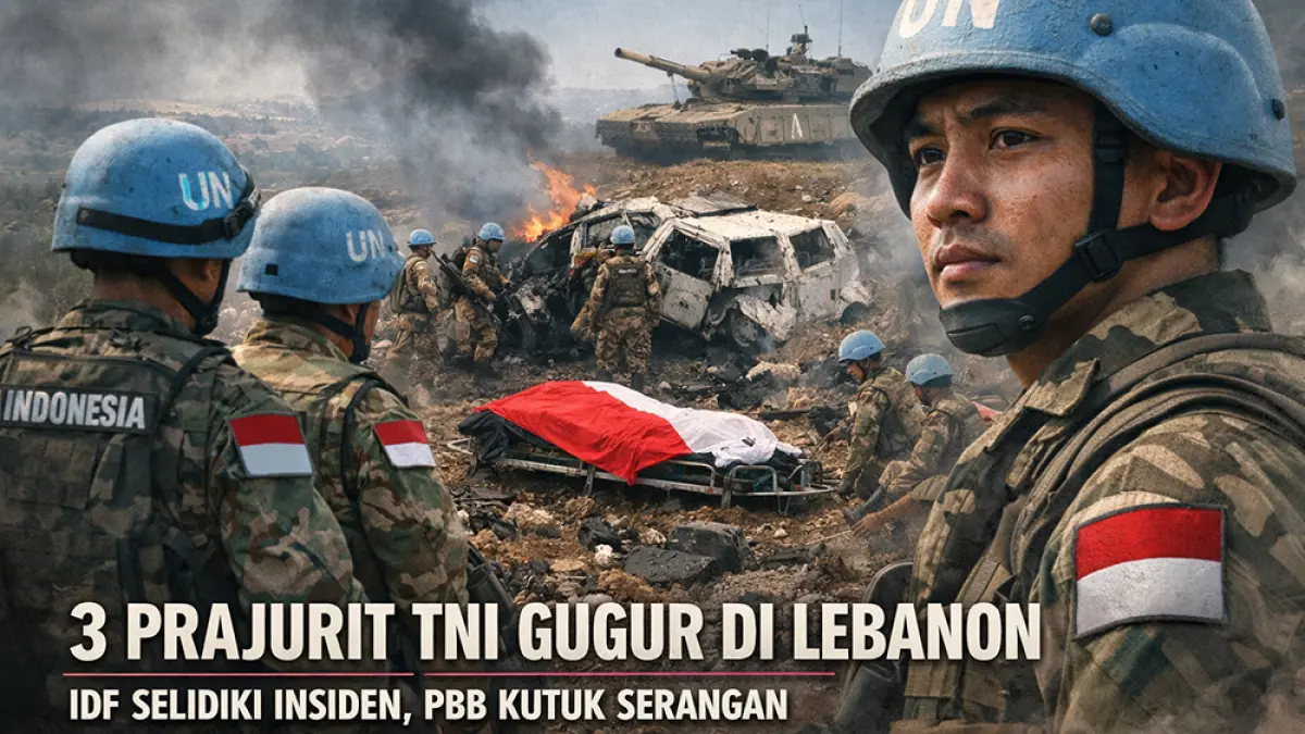 PBB mengutuk serangan terhadap pasukan UNIFIL dan mendesak investigasi tuntas. (Ilustrasi ChatGPT Image)