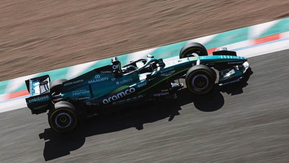 Aston Martin mencopot komponen peredam getaran di GP Jepang. (Aston Martin)