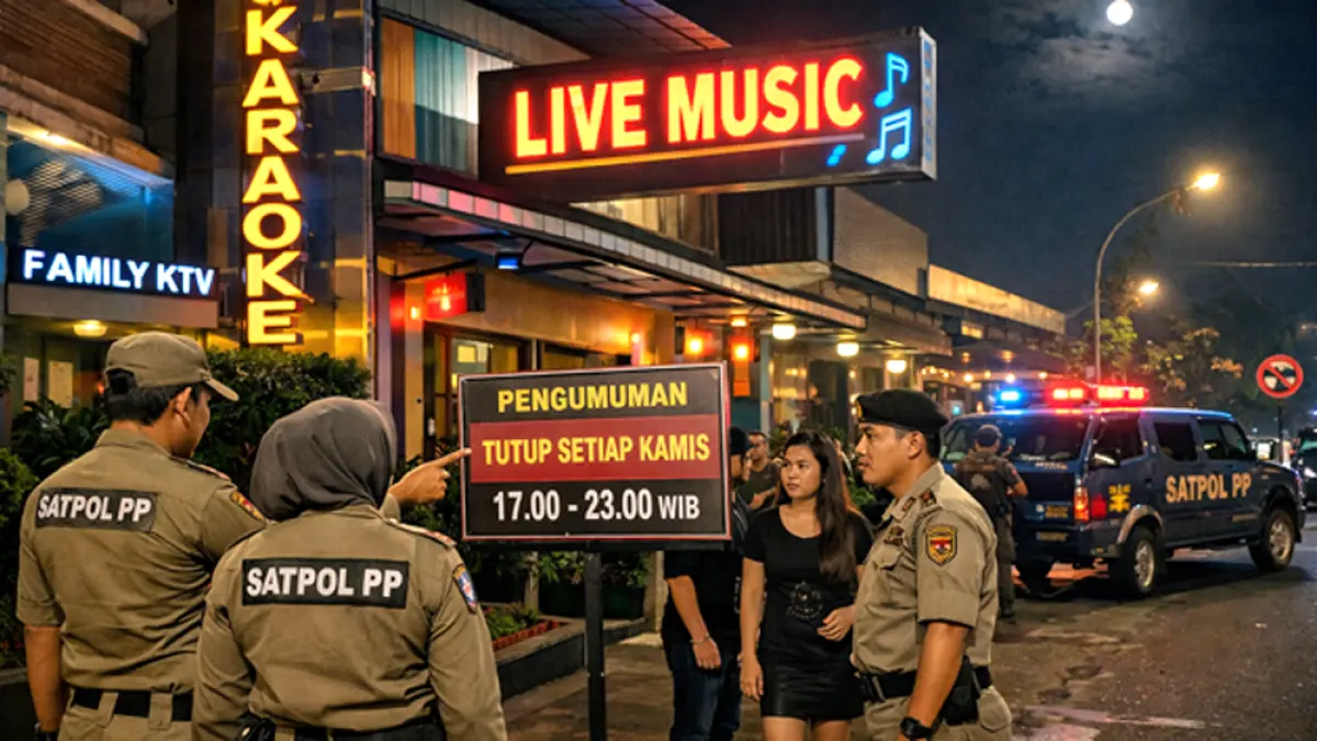 Pemkab Banyuwangi batasi jam operasional karaoke hingga 23.00 WIB dan larang live music setiap Kamis sore hingga malam Jumat. (Ilustrasi ChatGPT Image)