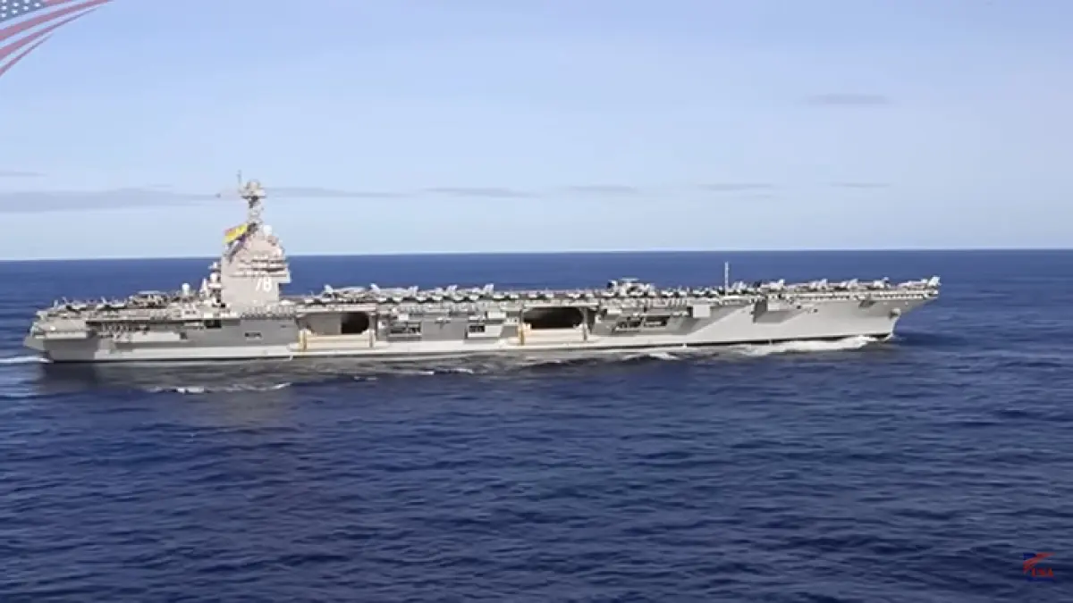 Kapal Militer AS USS Gerald R.Ford.