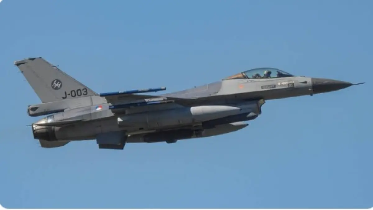 Pesawat tempur F-16 milik Israel yang disebut berhasil ditembak jatuh oleh Iran. (X.Com)