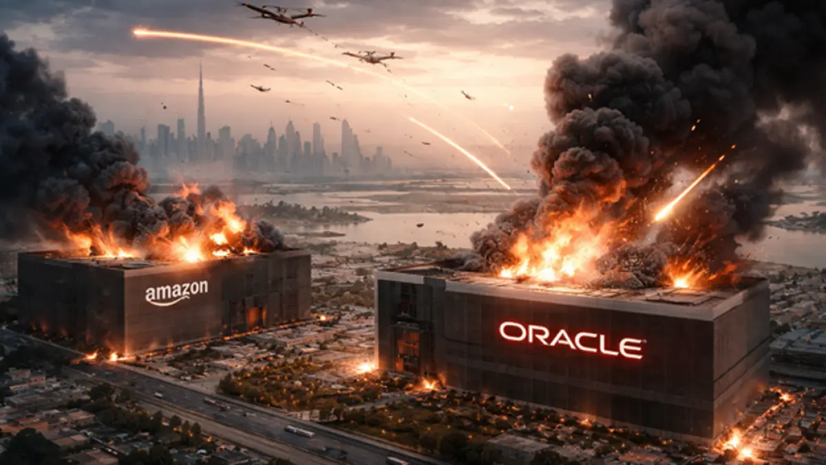 IRGC Iran klaim serang pusat data Amazon dan Oracle di Timur Tengah sebagai balasan AS-Israel, Dubai bantah laporan kerusakan. (Ilustrasi ChatGPT Image)